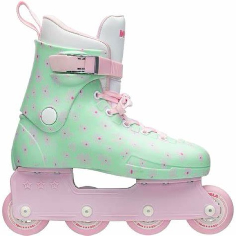 Mint and Pink Women's Roller Skates